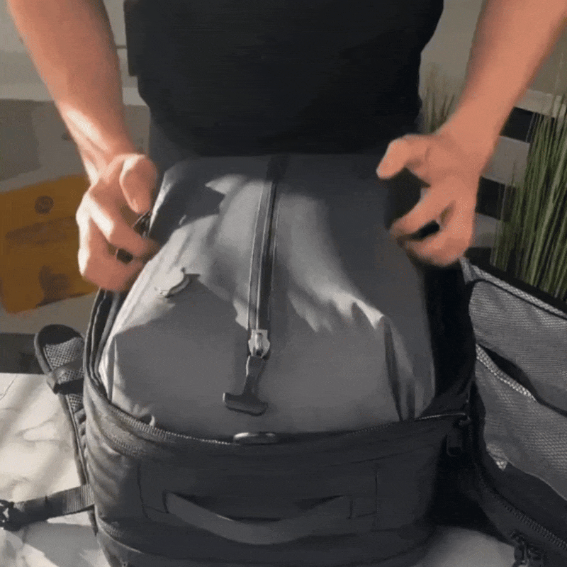 FlightPack® Pro |Sac à dos cabine avion – Compression sous vide – Waterproof – PC 17"